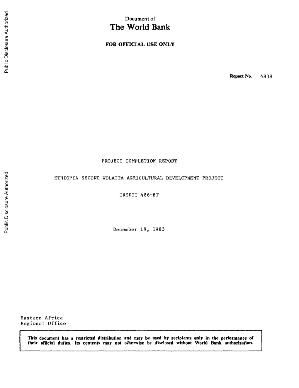 World Bank Document