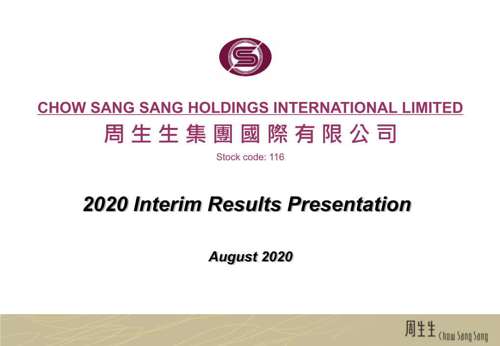 Interim Results Presentation