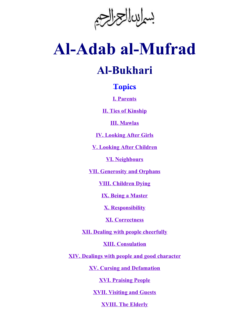 Al-Adab Al-Mufrad