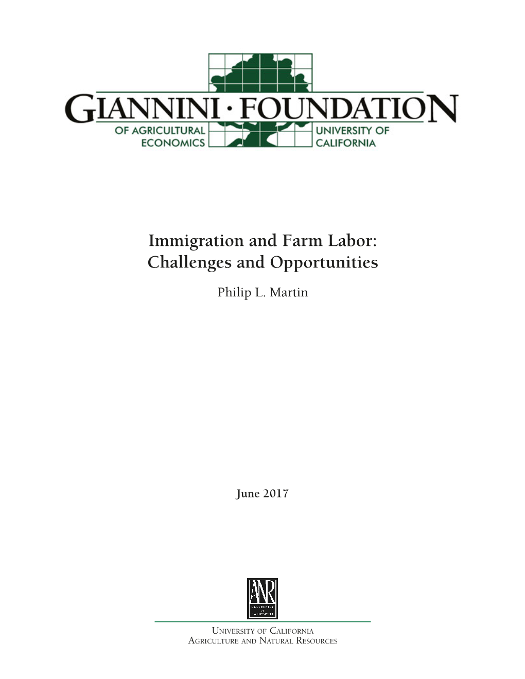 Immigration and Farm Labor: Challenges and Opportunities