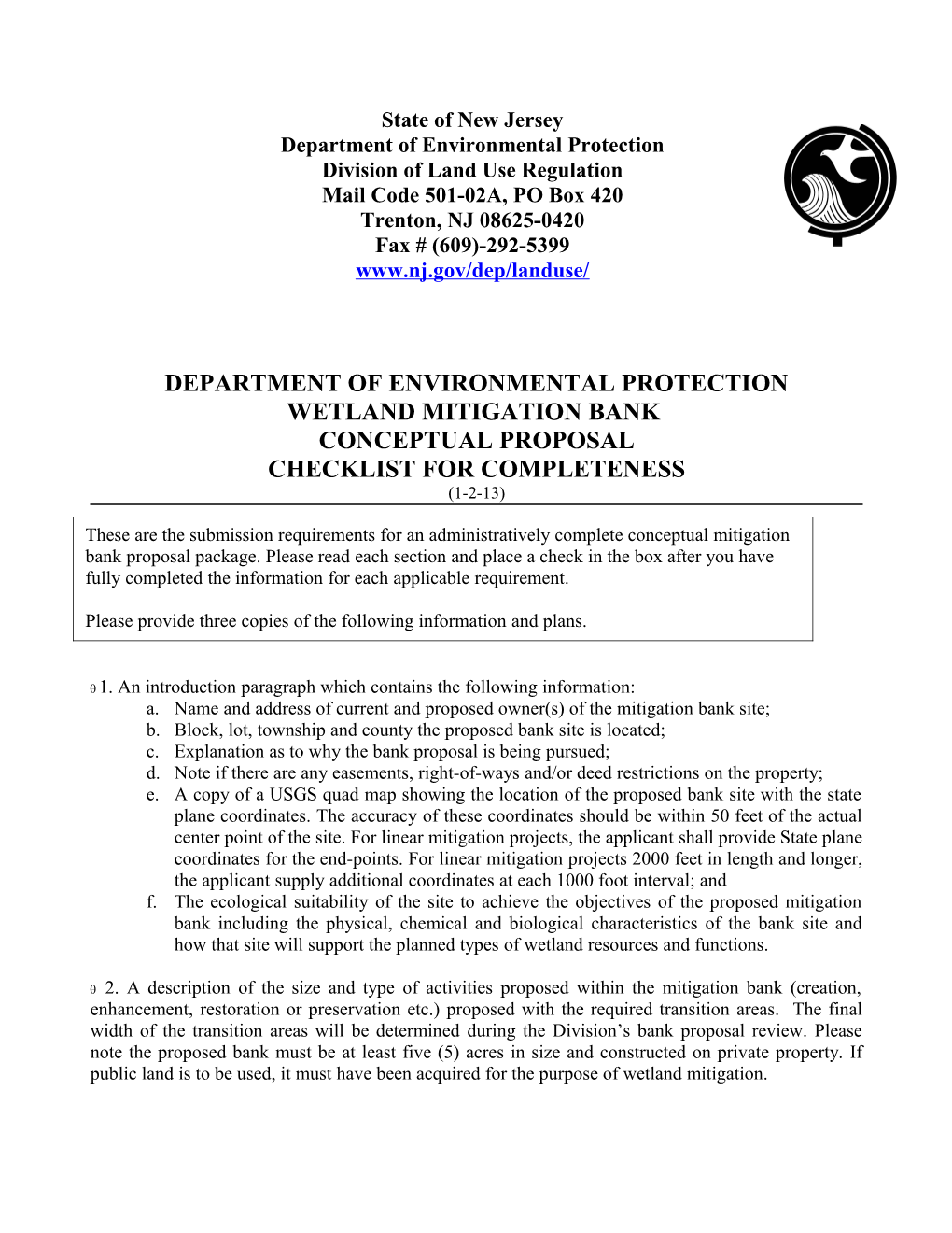 Weland Mitigation Bank Conceptual Proposal