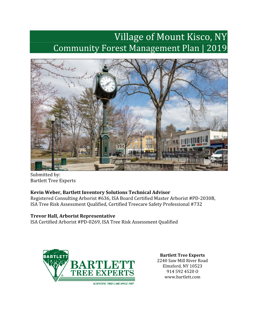 Village of Mount Kisco, NY Community Forest Management Plan | 2019