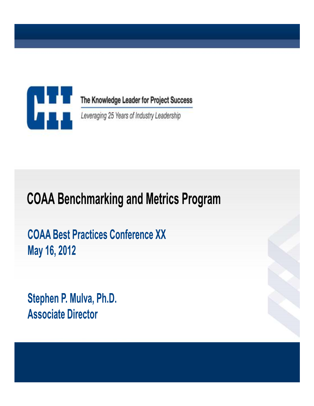 COAA Benchmarking and Metrics Program