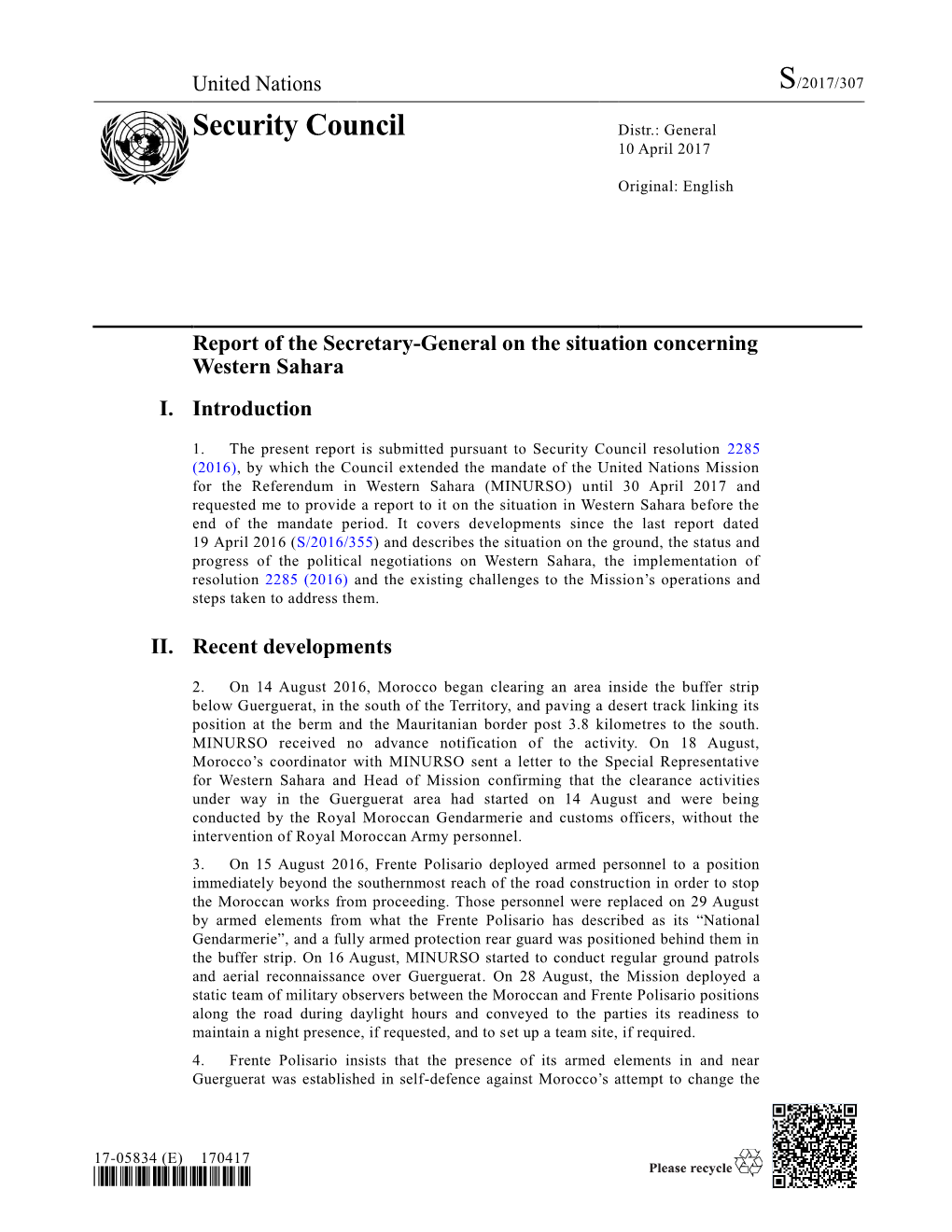 Security Council Distr.: General 10 April 2017
