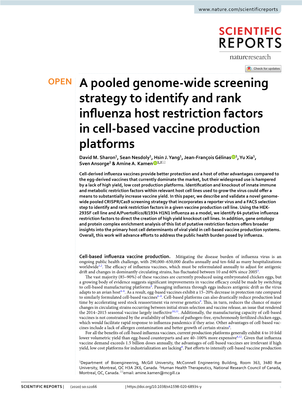 A Pooled Genome-Wide Screening Strategy to Identify and Rank