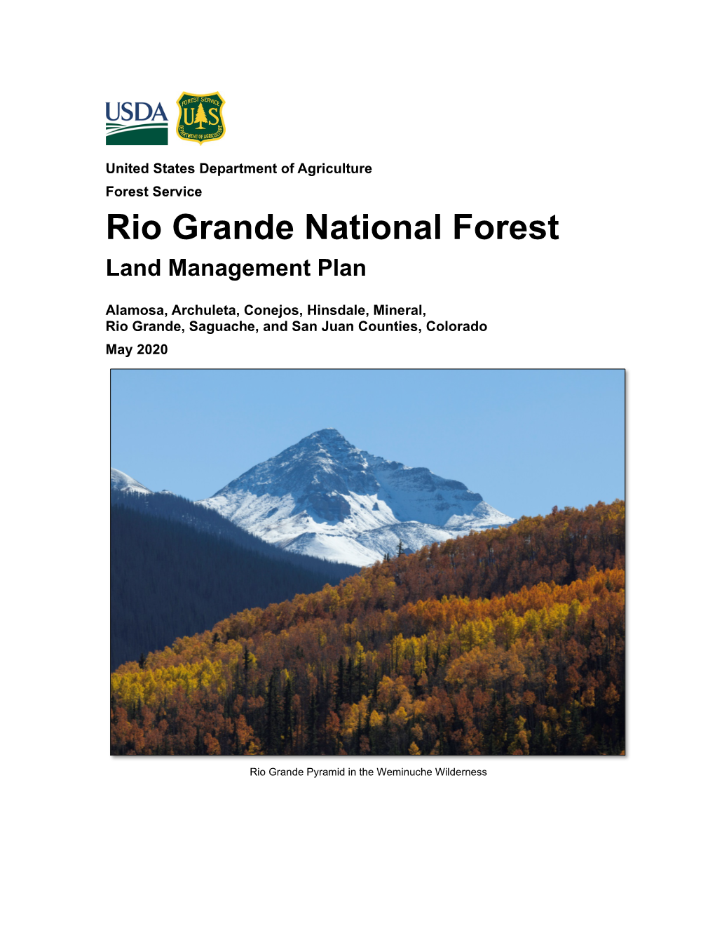 Rio Grande National Forest Land Management Plan