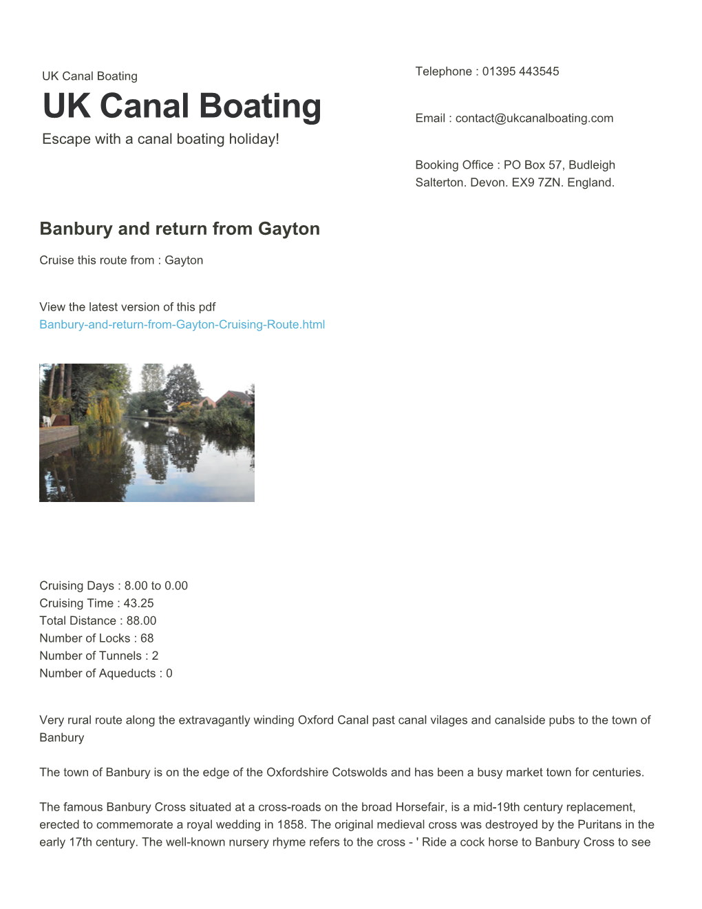 Banbury and Return from Gayton | UK Canal Boating