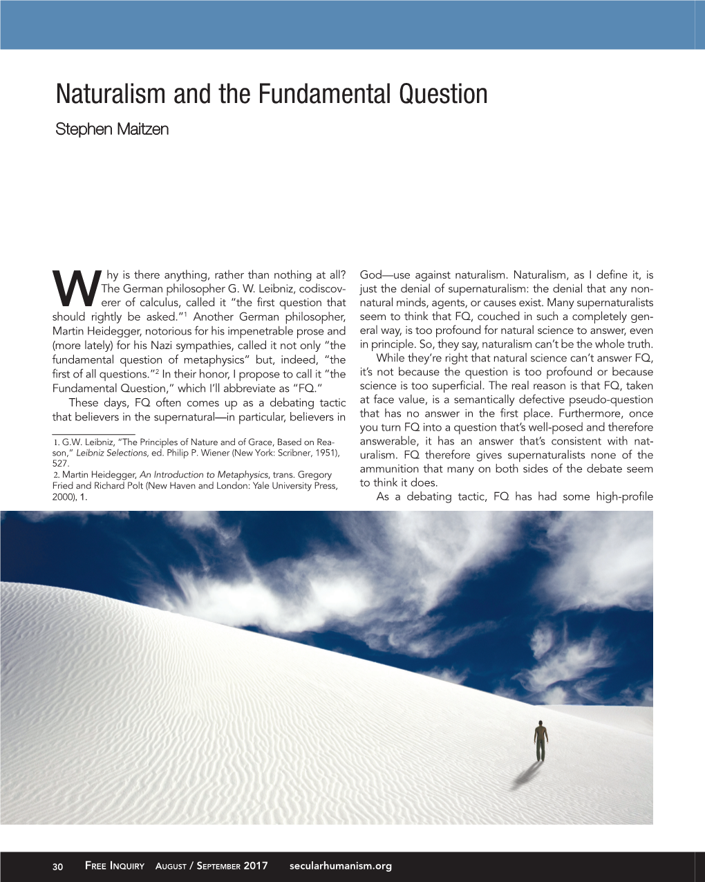 Naturalism and the Fundamental Question Stephen Maitzen