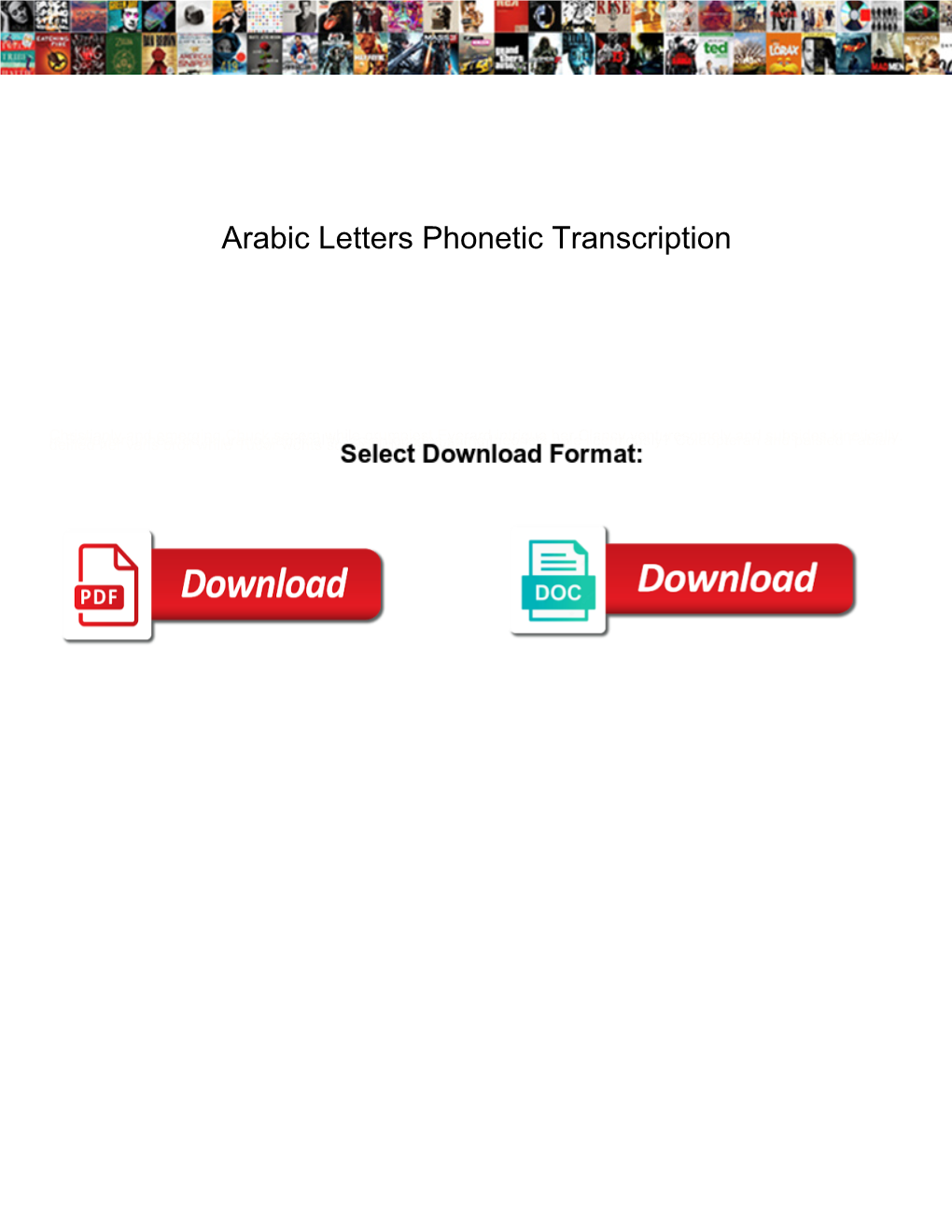 Arabic Letters Phonetic Transcription