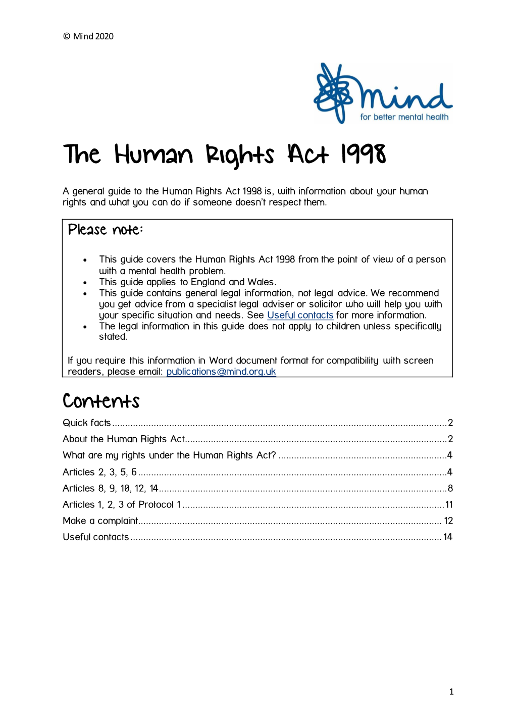 The Human Rights Act 1998