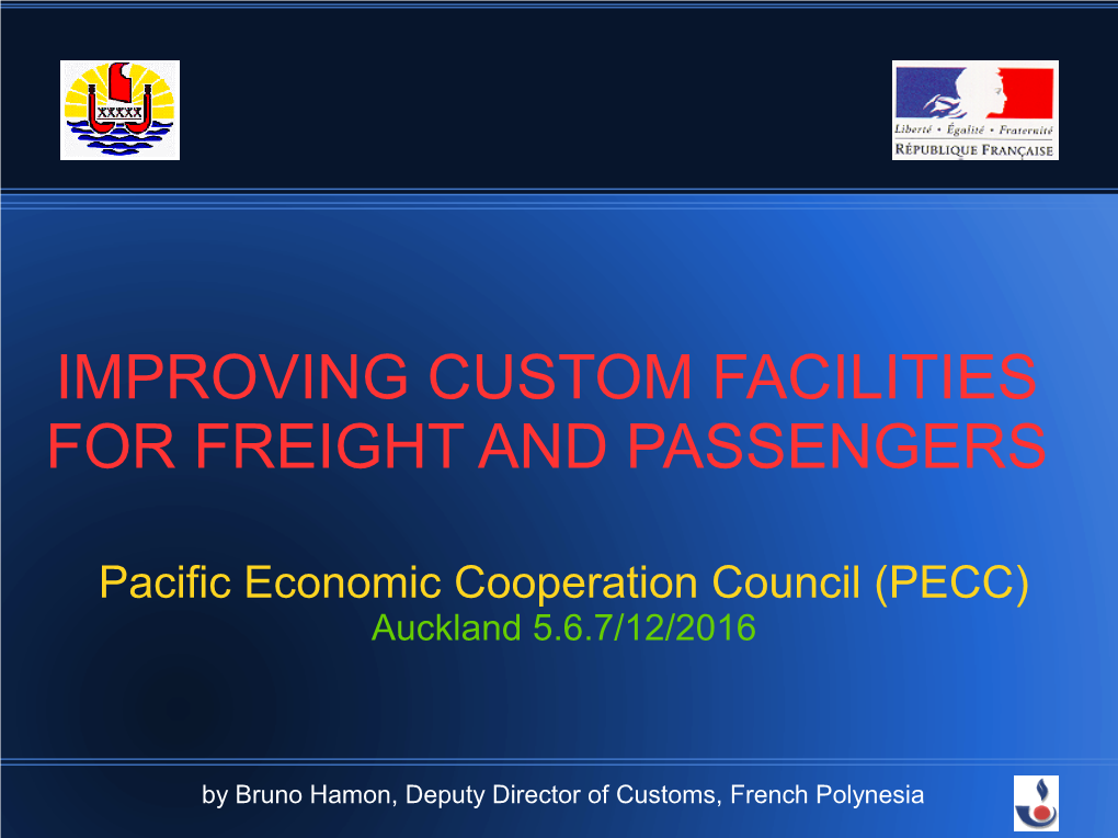 Improving Custom Facilities for Freight and Passengers