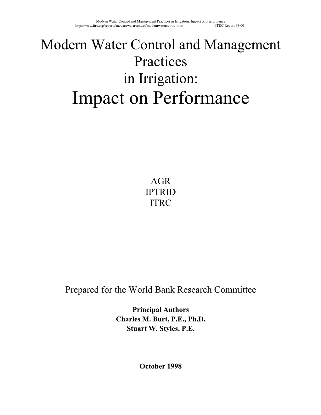 Impact on Performance