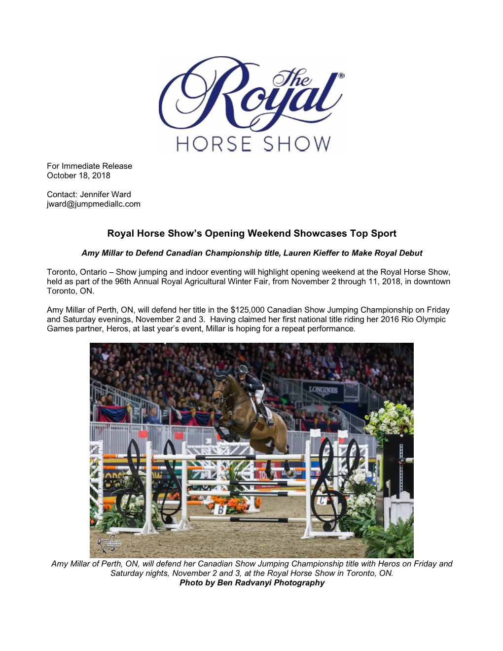 Royal Horse Show's Opening Weekend Showcases Top Sport