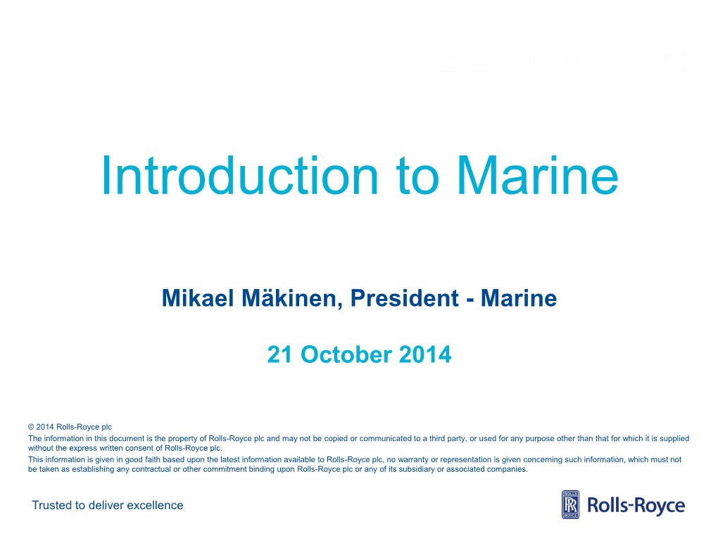 Introduction to Marine