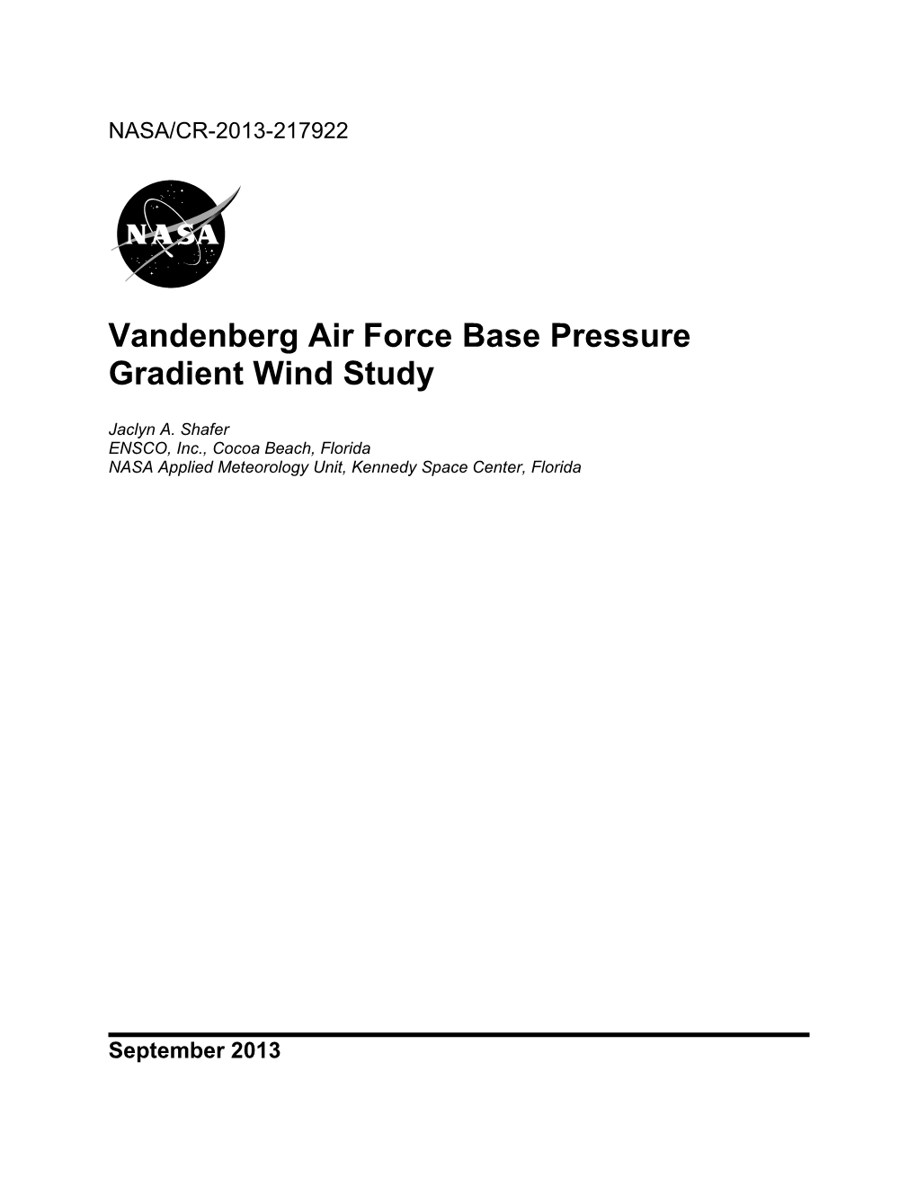 Vandenberg Air Force Base Pressure Gradient Wind Study