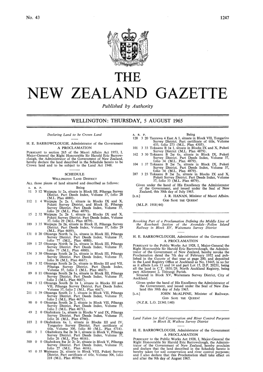 No 43, 5 August 1965, 1247