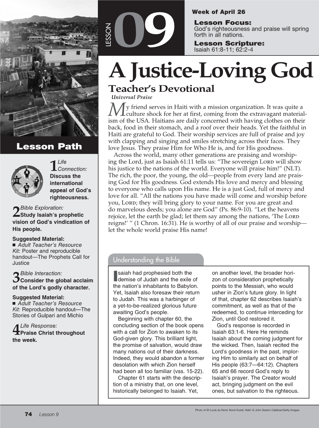 A Justice-Lovinggod Universal Praise