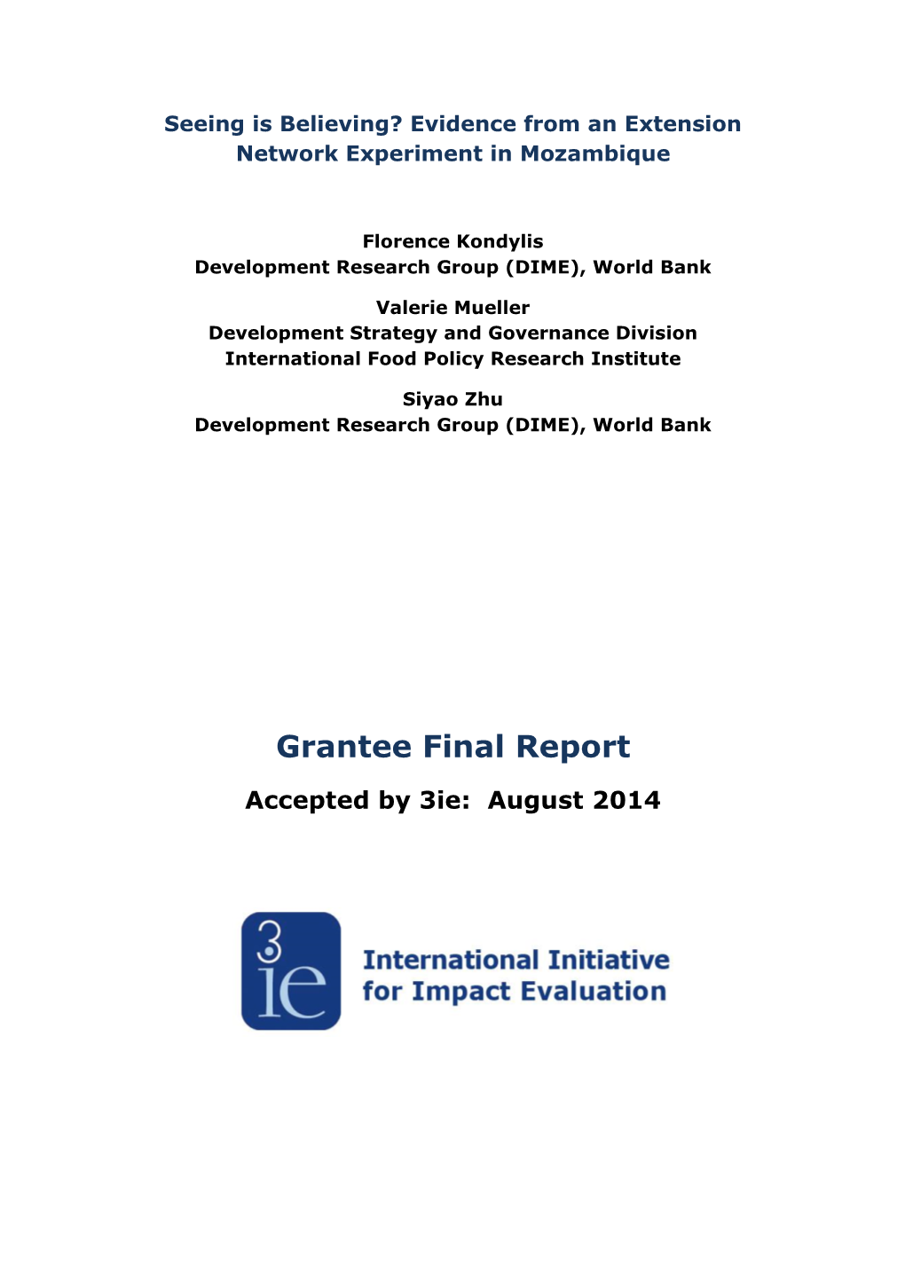 Grantee Final Report