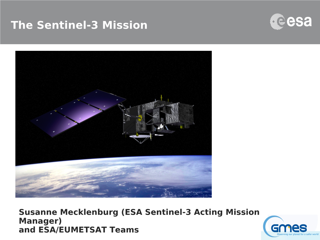 The Sentinel-3 Mission