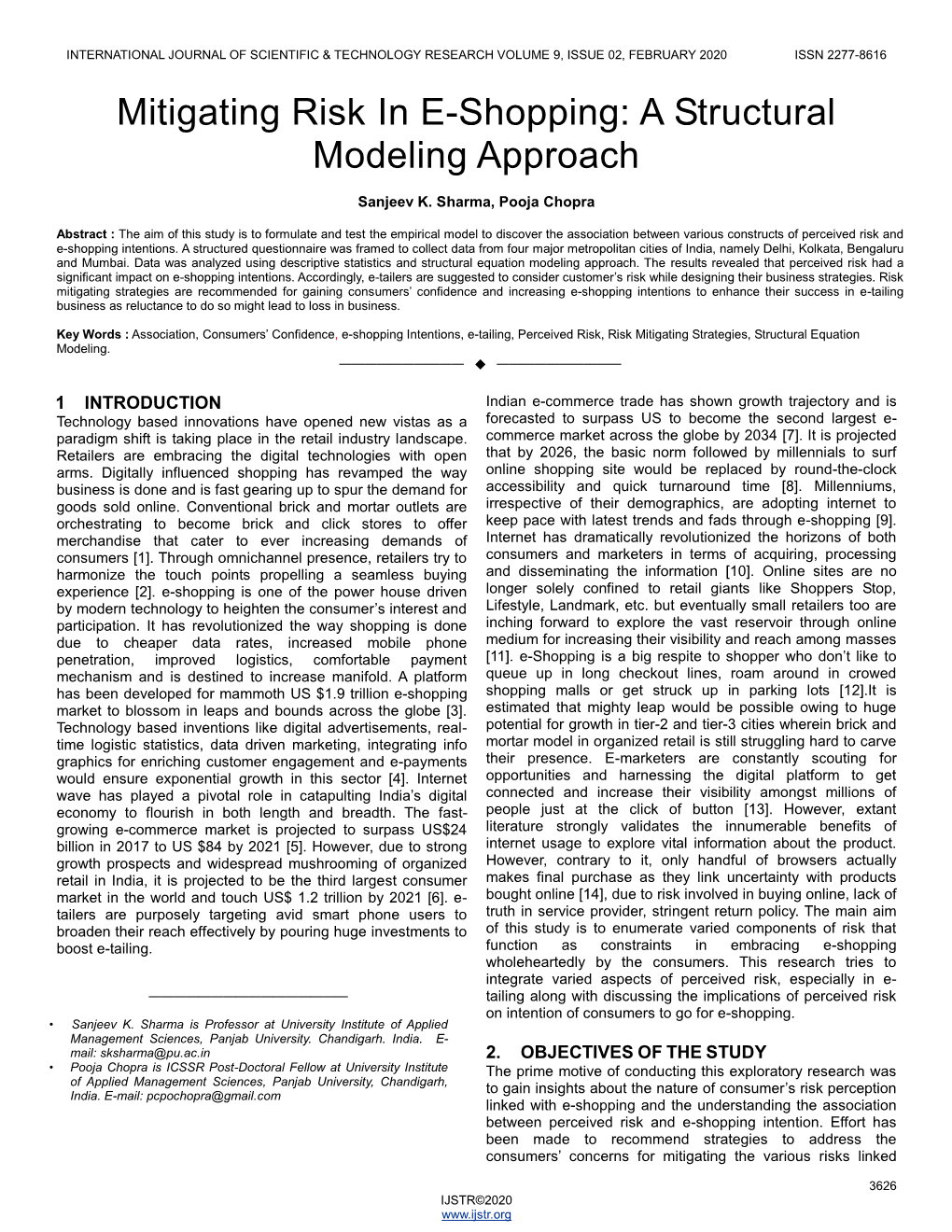 Mitigating Risk in E-Shopping: a Structural Modeling Approach