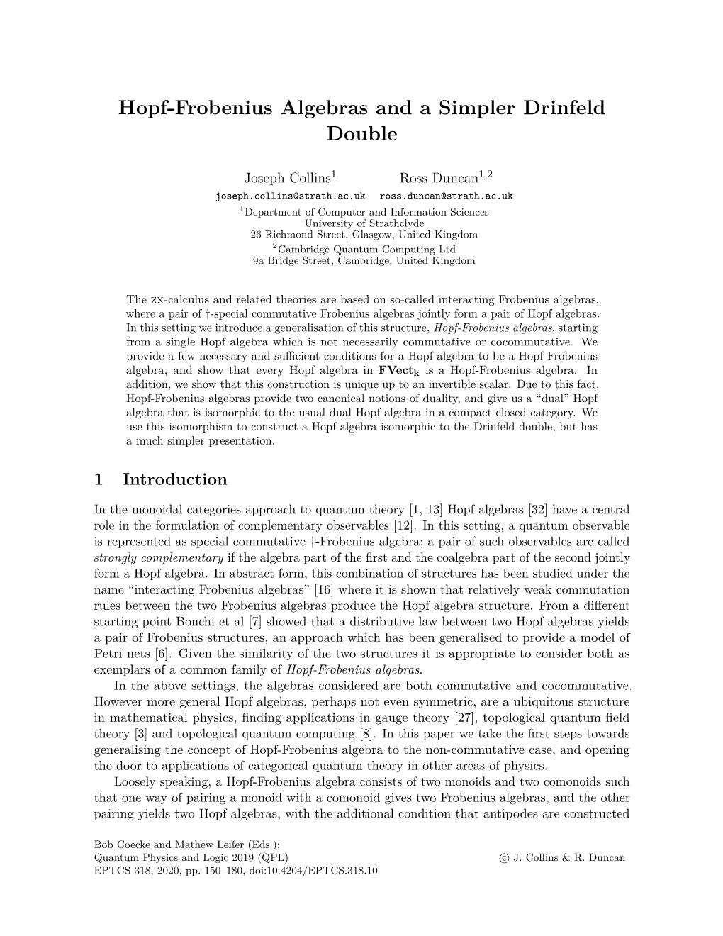 Hopf-Frobenius Algebras and a Simpler Drinfeld Double