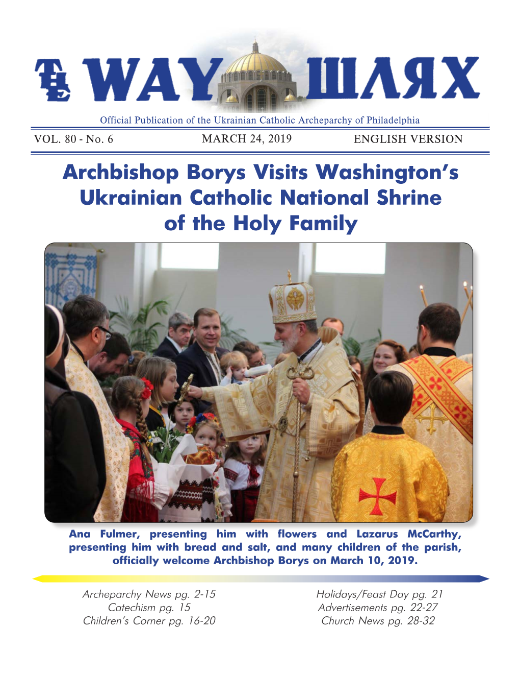 Archbishop Borys Visits Washington's Ukrainian Catholic National Shrine