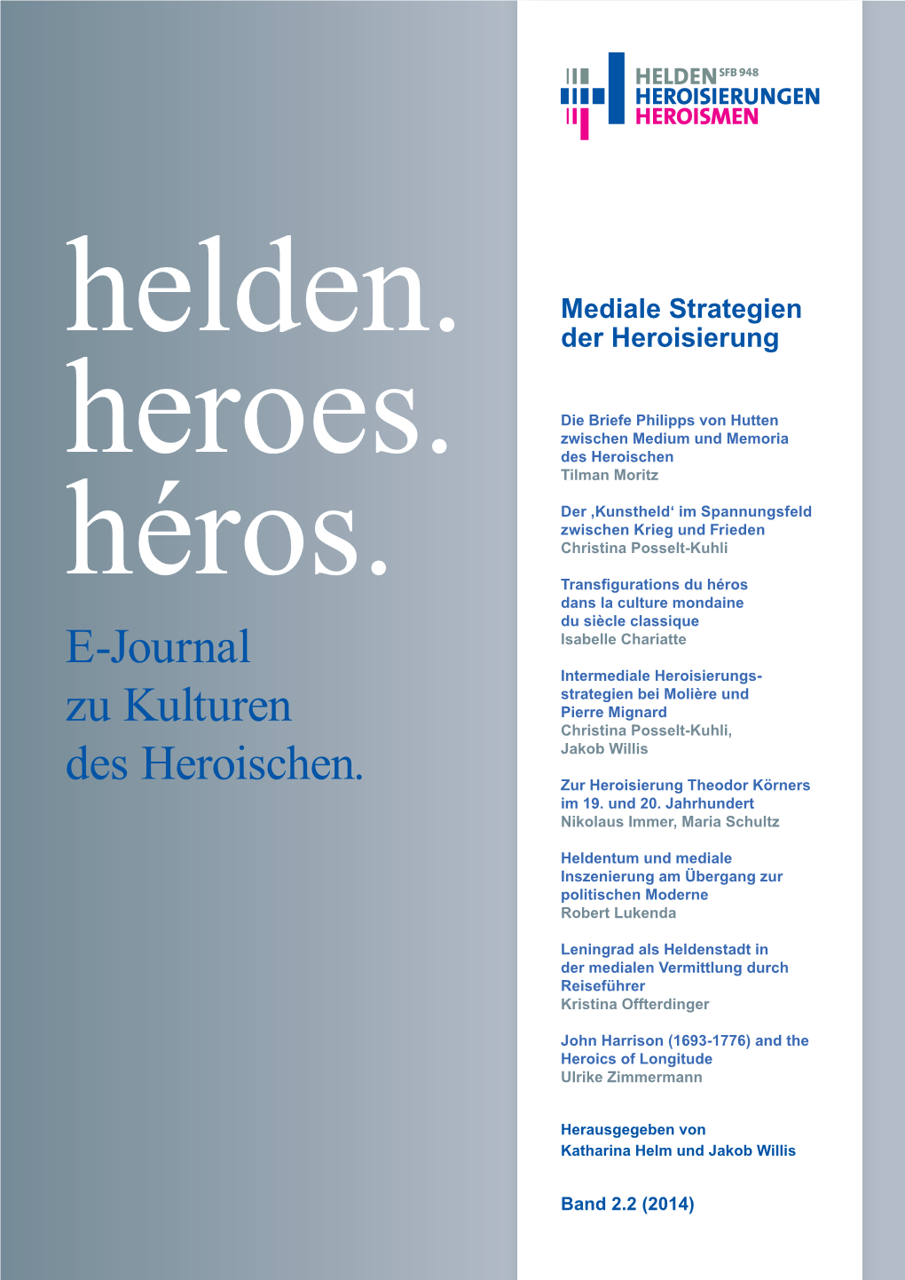 E-Journal Zu Kulturen Des Heroischen