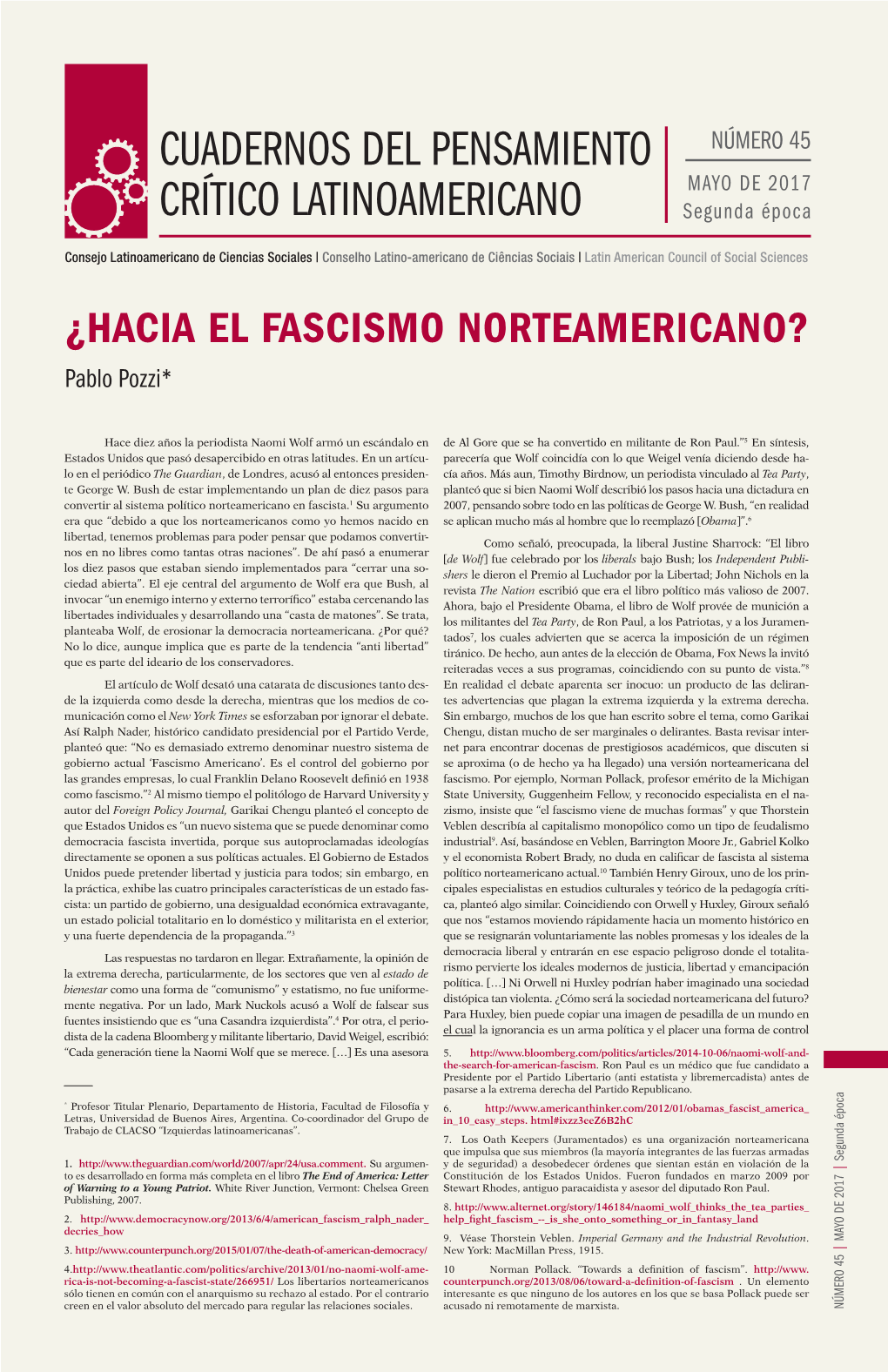 Cuadernos Del Pensamiento Crítico Latinoamericano | CLACSO Sobre El Vínculo Entre La Política Y Las Grandes Corporaciones