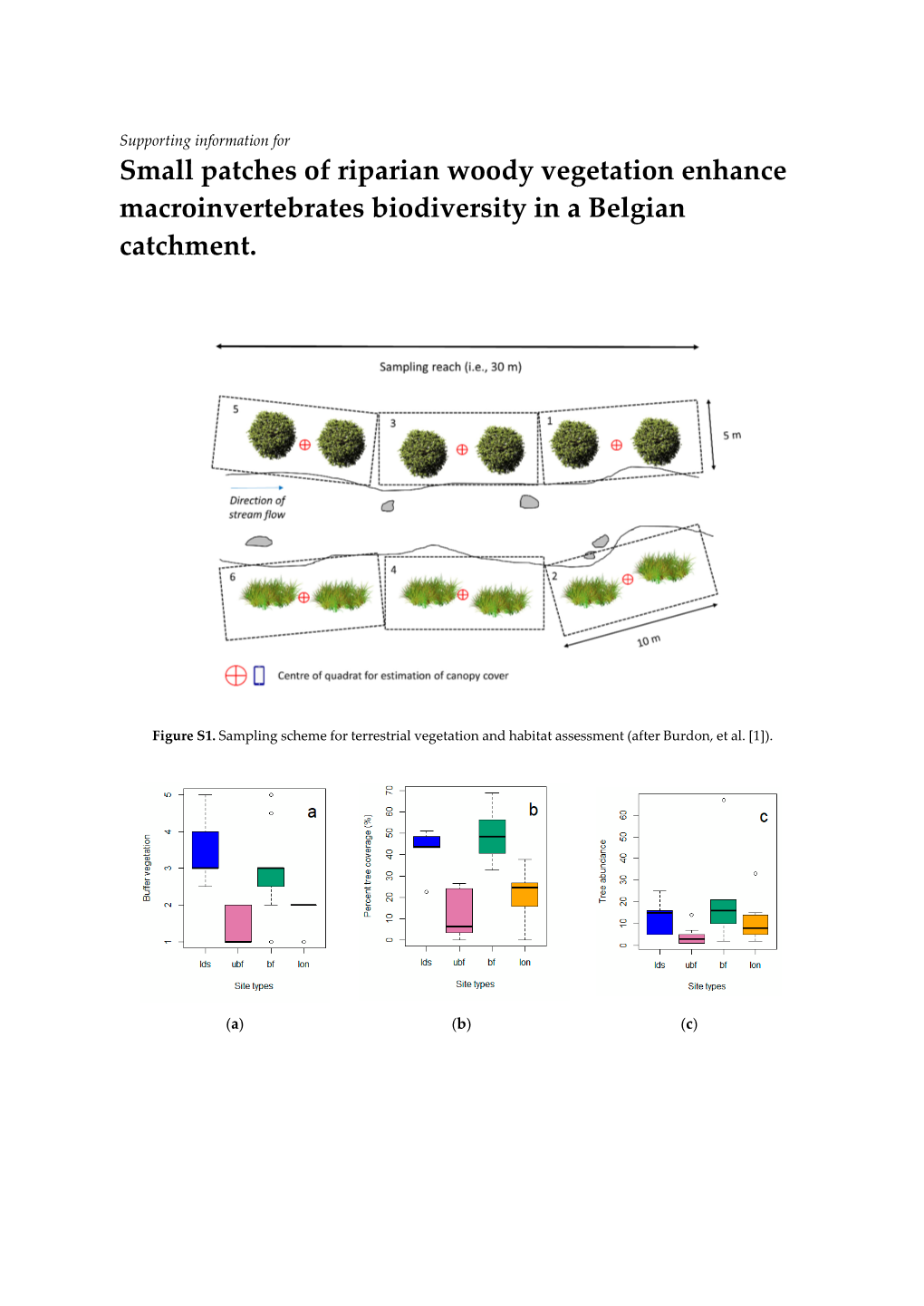 Small Patches of Riparian Woody Vegetation Enhance Macroinvertebrates Biodiversity in a Belgian Catchment