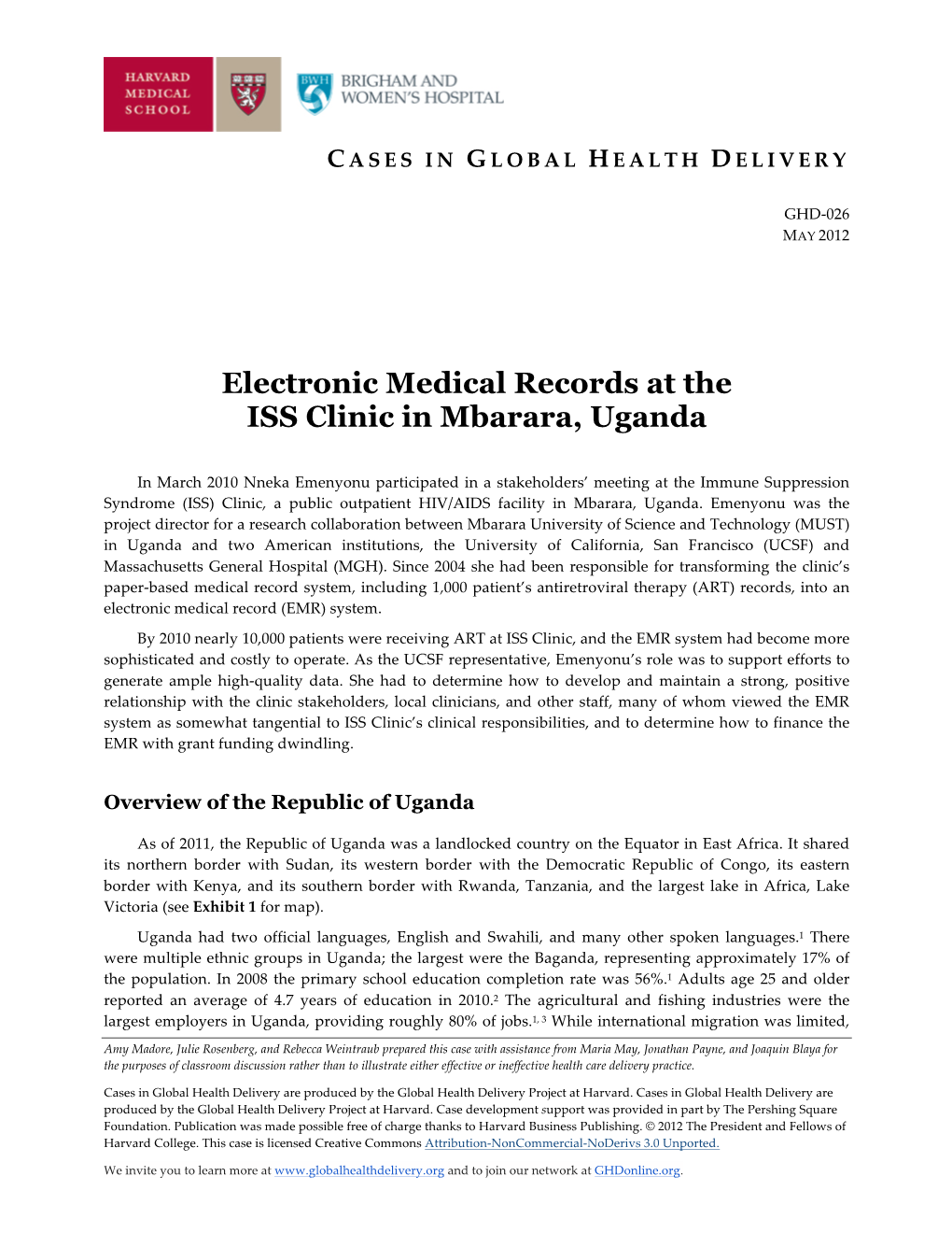 Electronic Medical Records at ISS Clinic Mbarara, Uganda