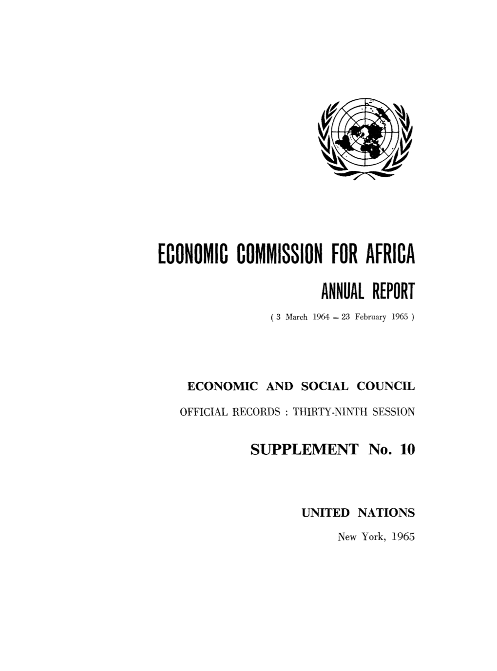 Economic Commission for Africa Annual Report
