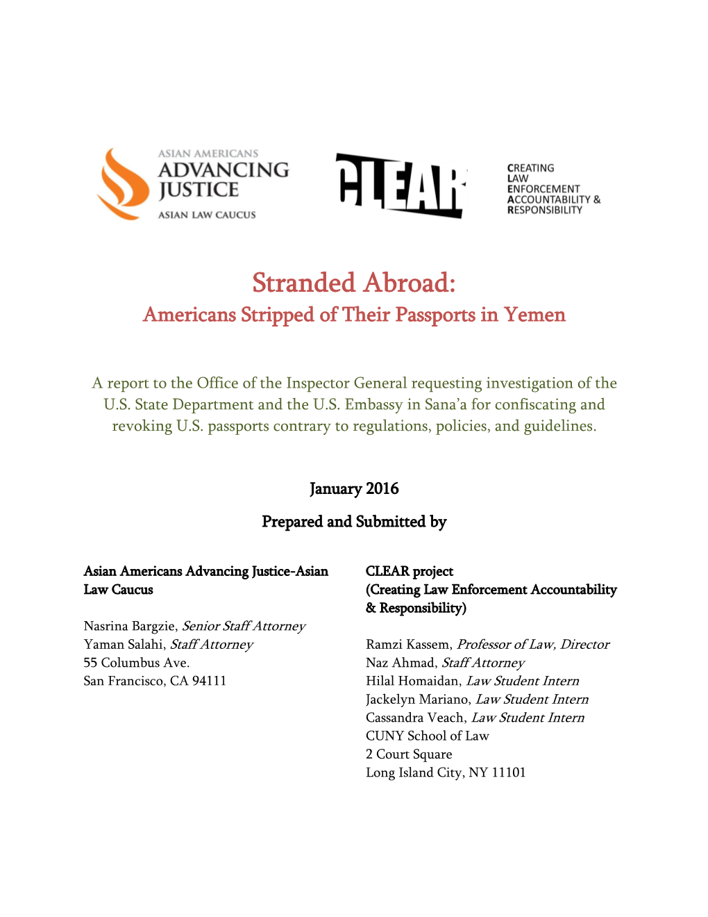 Stranded Abroad: Americans Stripped of Their Passports in Yemen