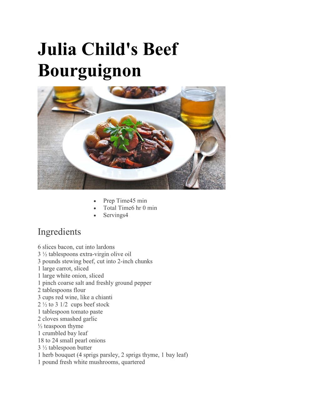 Julia Child's Beef Bourguignon