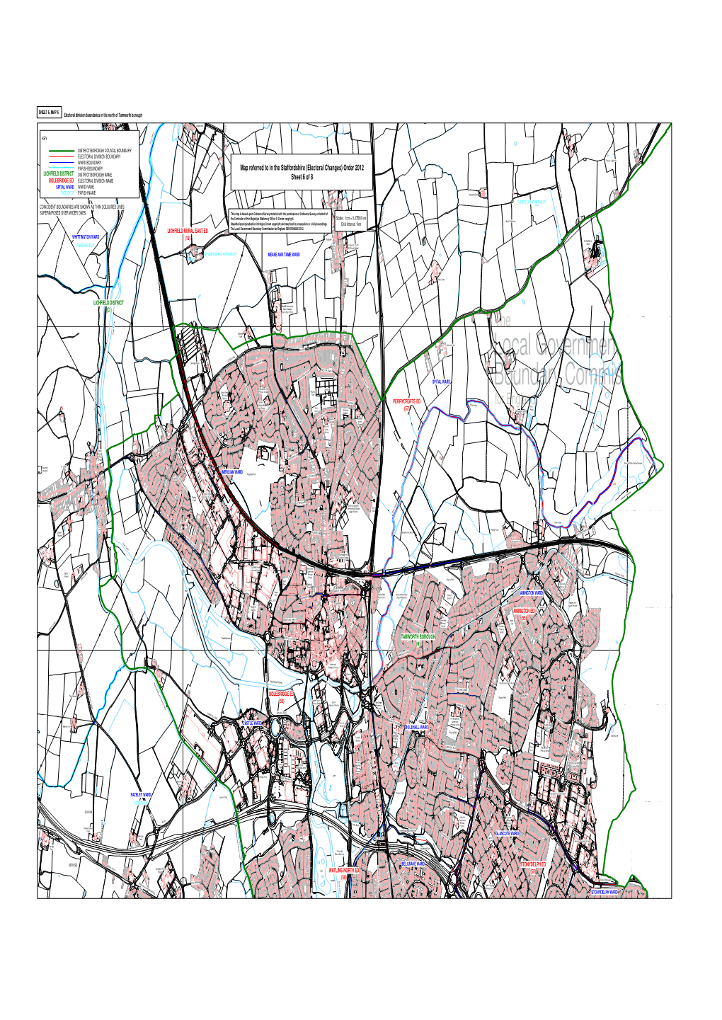 Map Referred to in the Staffordshire (Electoral Changes)