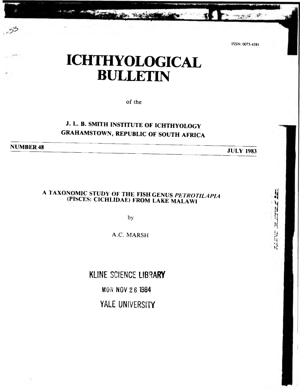 Ichthyological Bulletin