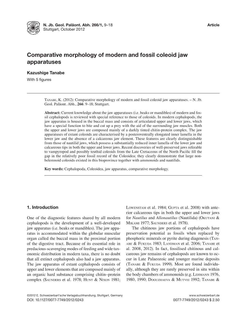 Comparative Morphology of Modern and Fossil Coleoid Jaw Apparatuses