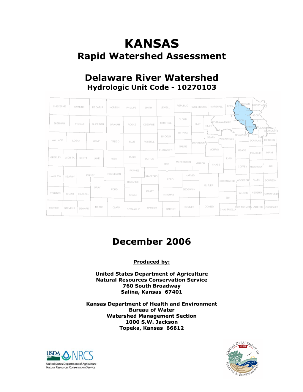 Delaware River Watershed Hydrologic Unit Code - 10270103
