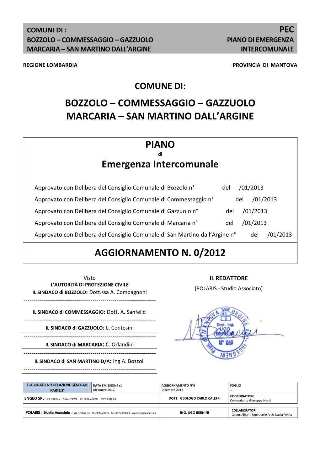 Bozzolo – Commessaggio – Gazzuolo Marcaria – San Martino Dall’Argine