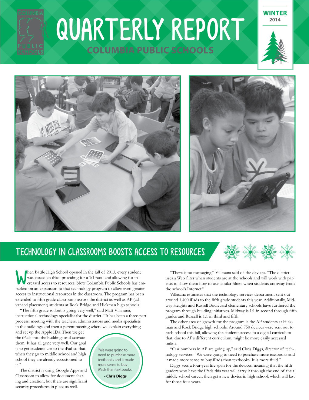 Quarterly Report 2014 Columbia Public Schools