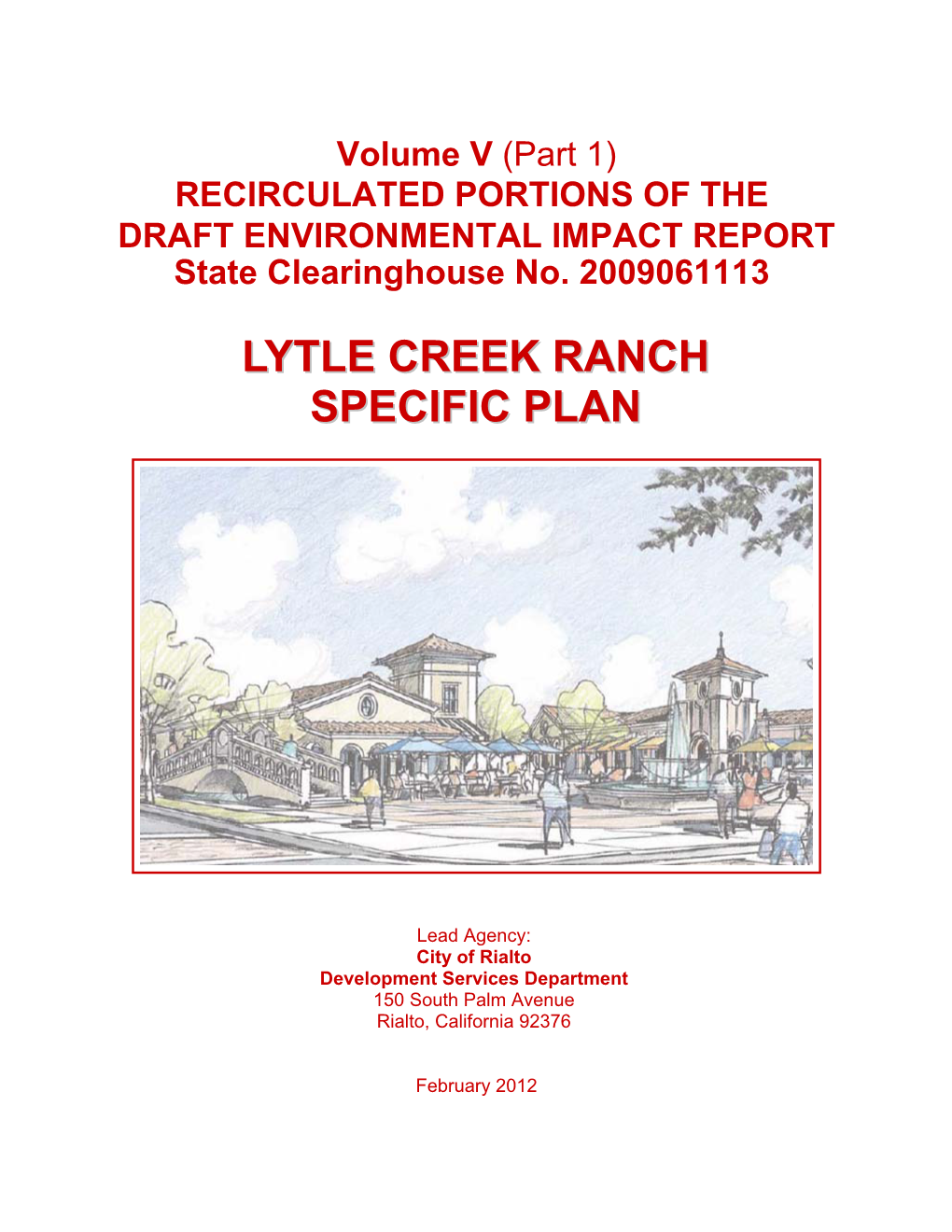 LYTLE CREEK RANCH SPECIFIC PLAN Annexation No