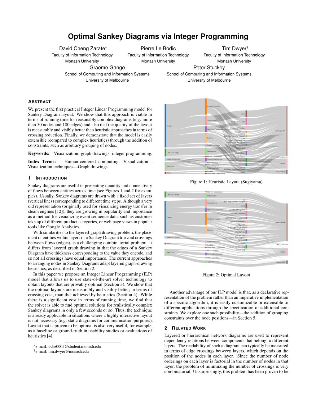 Optimal Sankey Diagrams Via Integer Programming