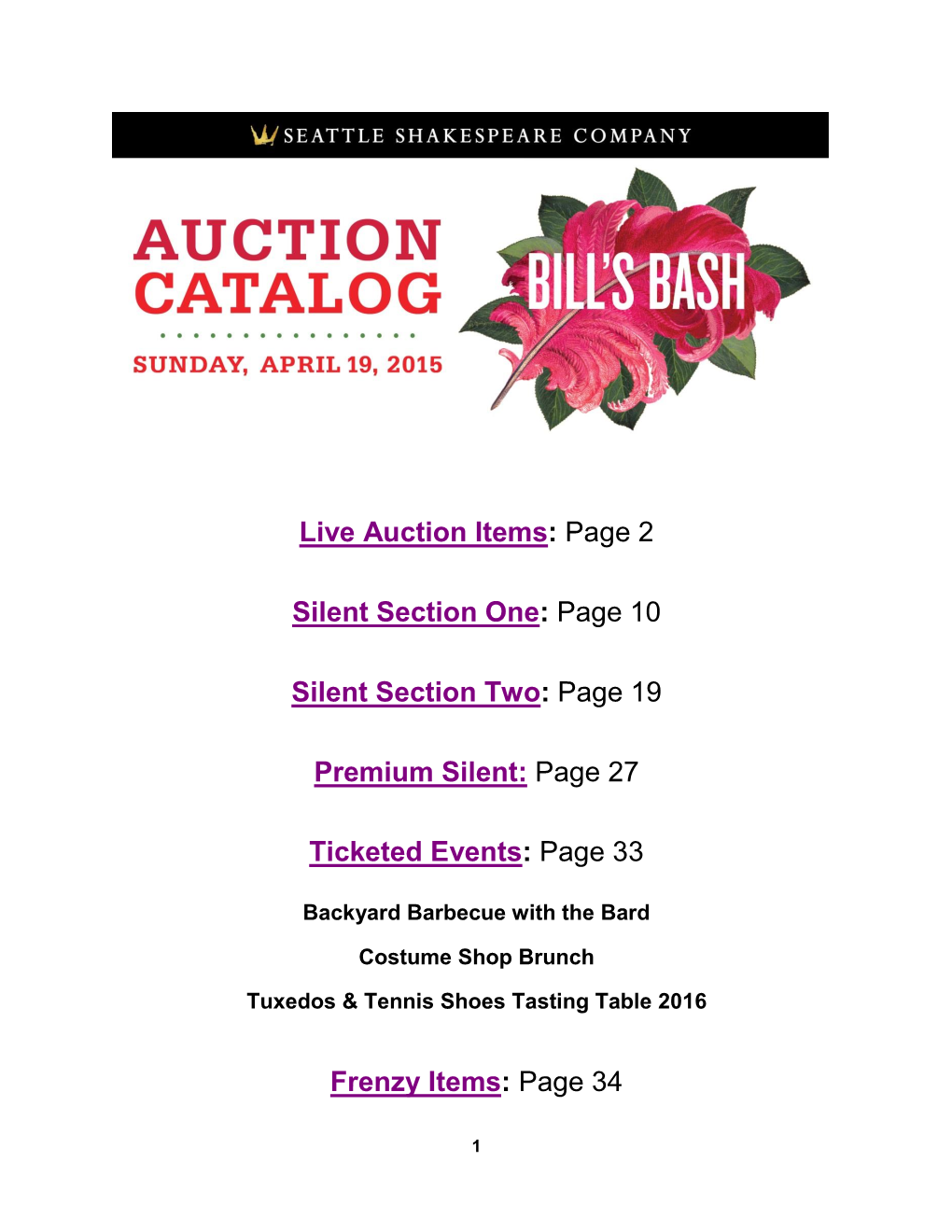 Live Auction Items: Page 2