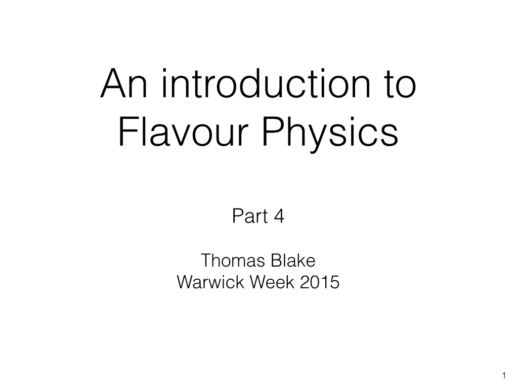 Part 4 ! Thomas Blake Warwick Week 2015