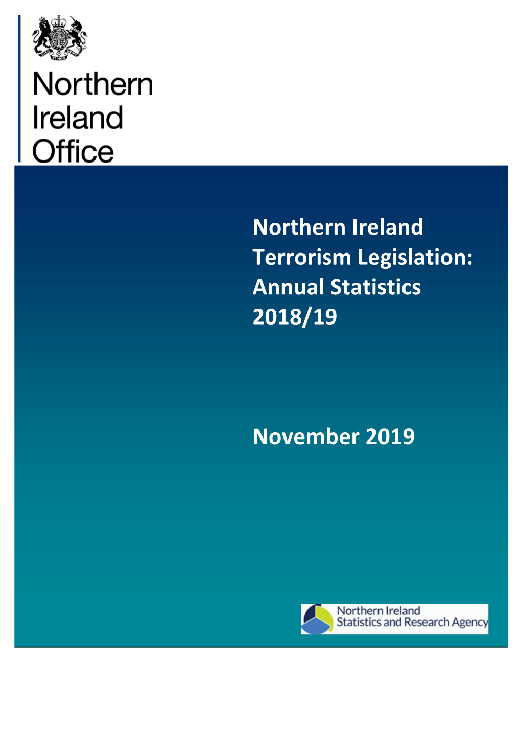 Northern Ireland Terrorism Legislation: Annual Statistics 2018/19