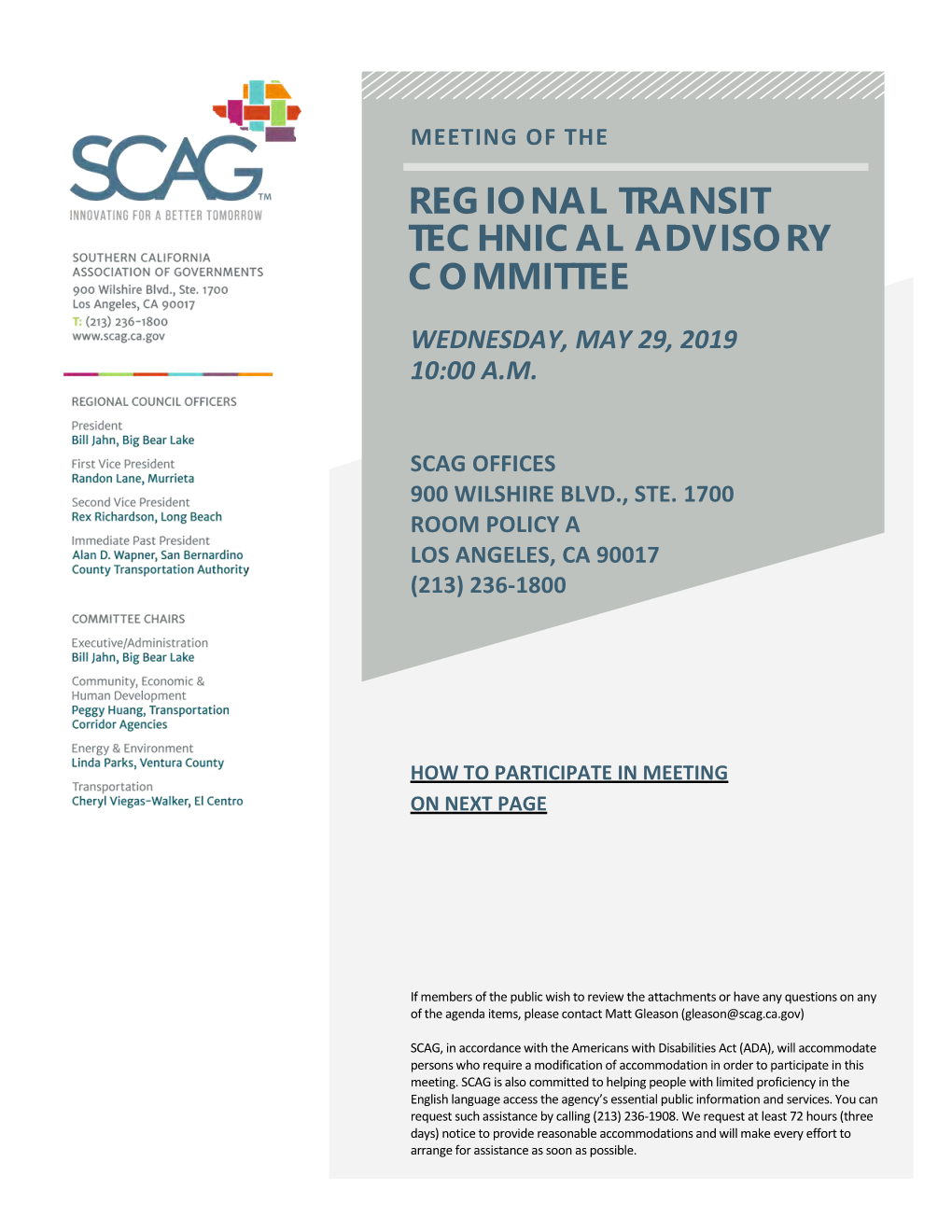 Regional Transit Technical Advisory Committee