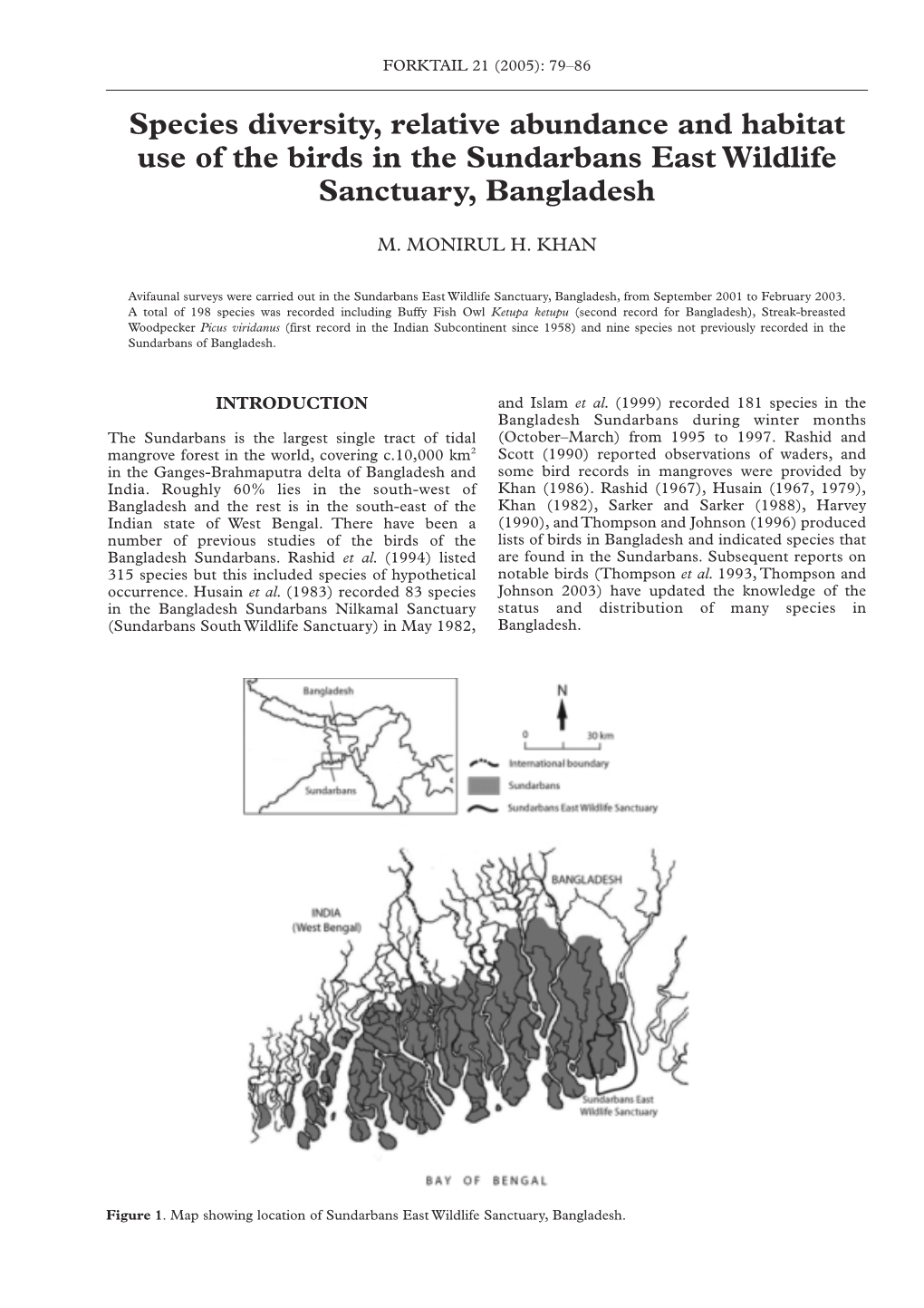 Species Diversity, Relative Abundance and Habitat Use of the Birds in the Sundarbans East Wildlife Sanctuary, Bangladesh