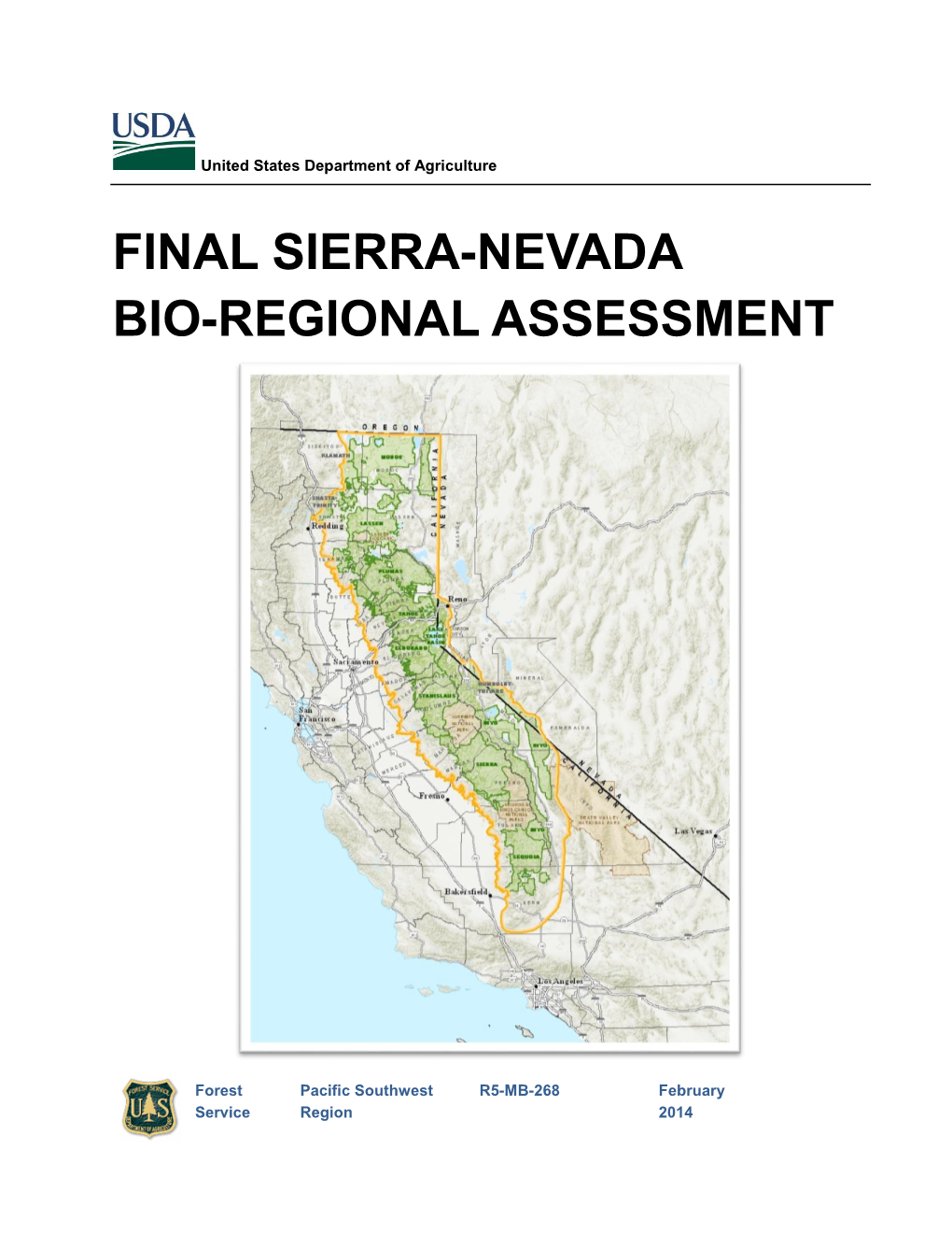 Sierra-Nevada Bio-Regional Assessment
