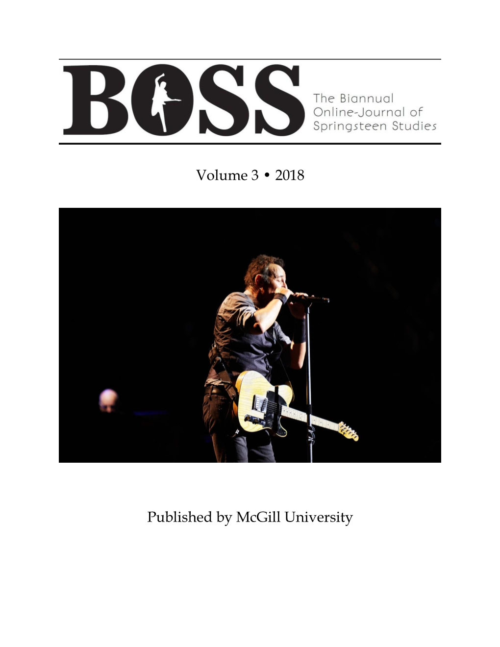 Volume 3 • 2018 Published by Mcgill University