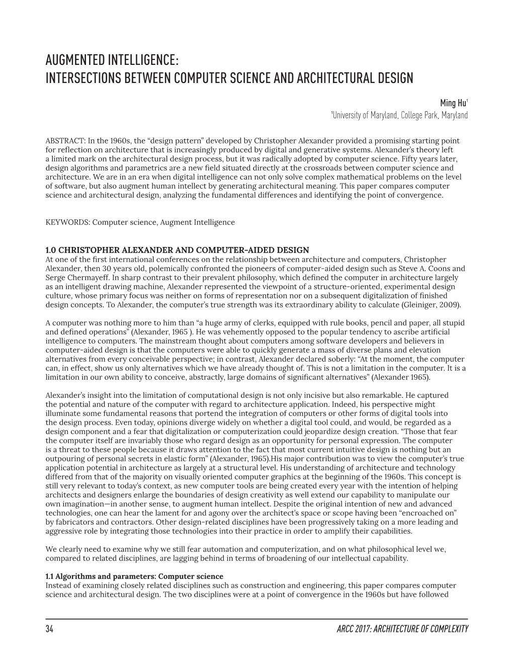 Intersections Between Computer Science and Architectural Design