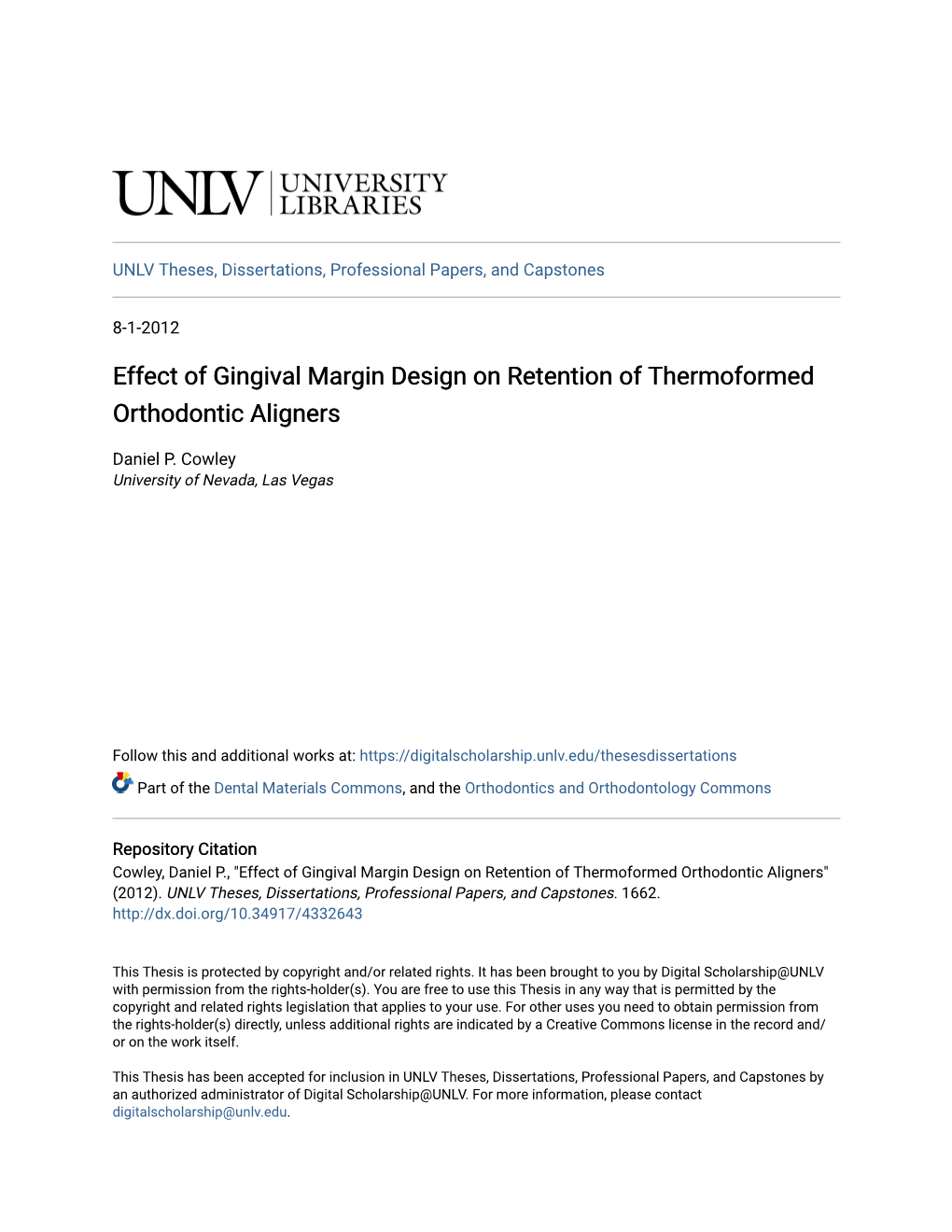 Effect of Gingival Margin Design on Retention of Thermoformed Orthodontic Aligners